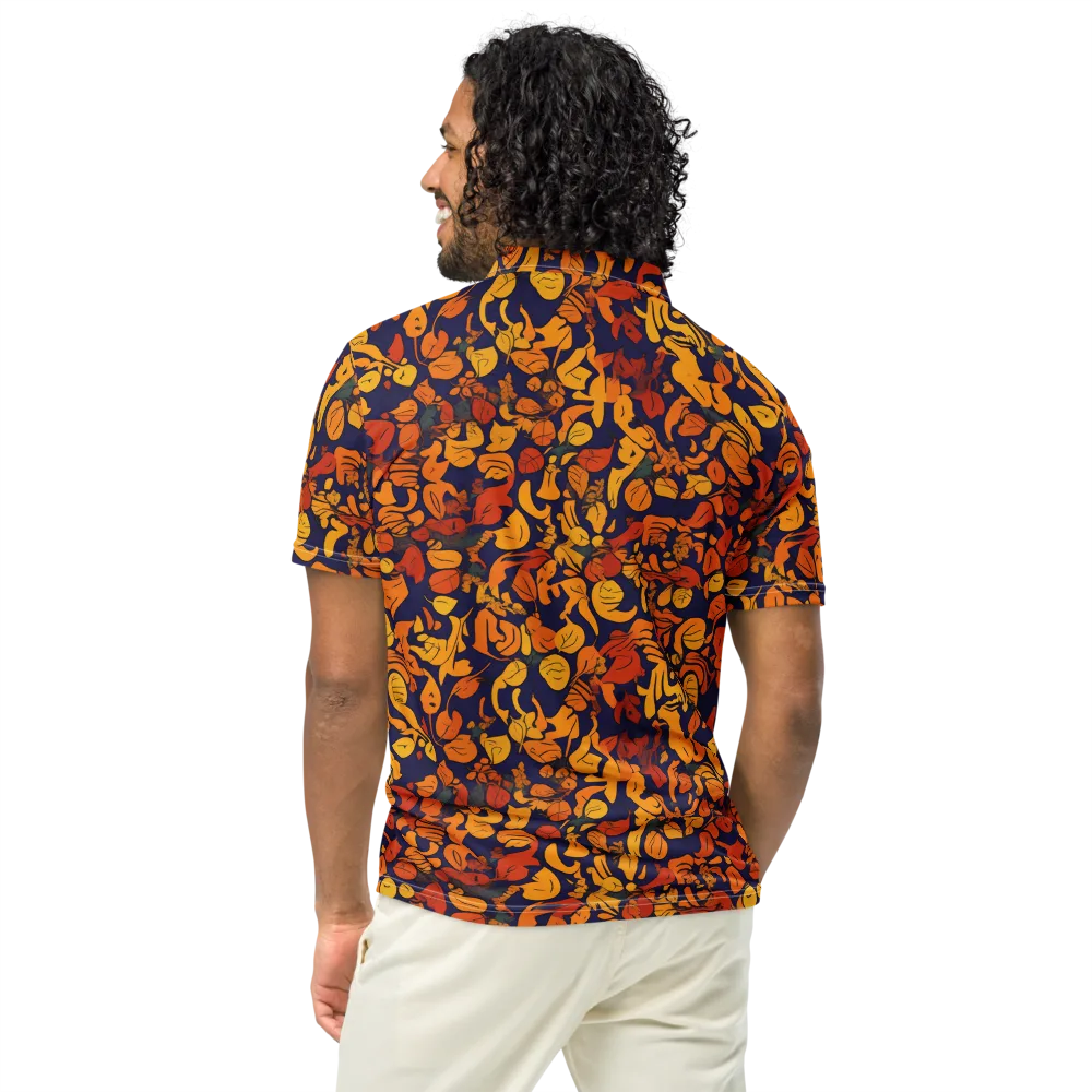 Autumn Voltage on Men's Slim Fit Polo Shirt — Back