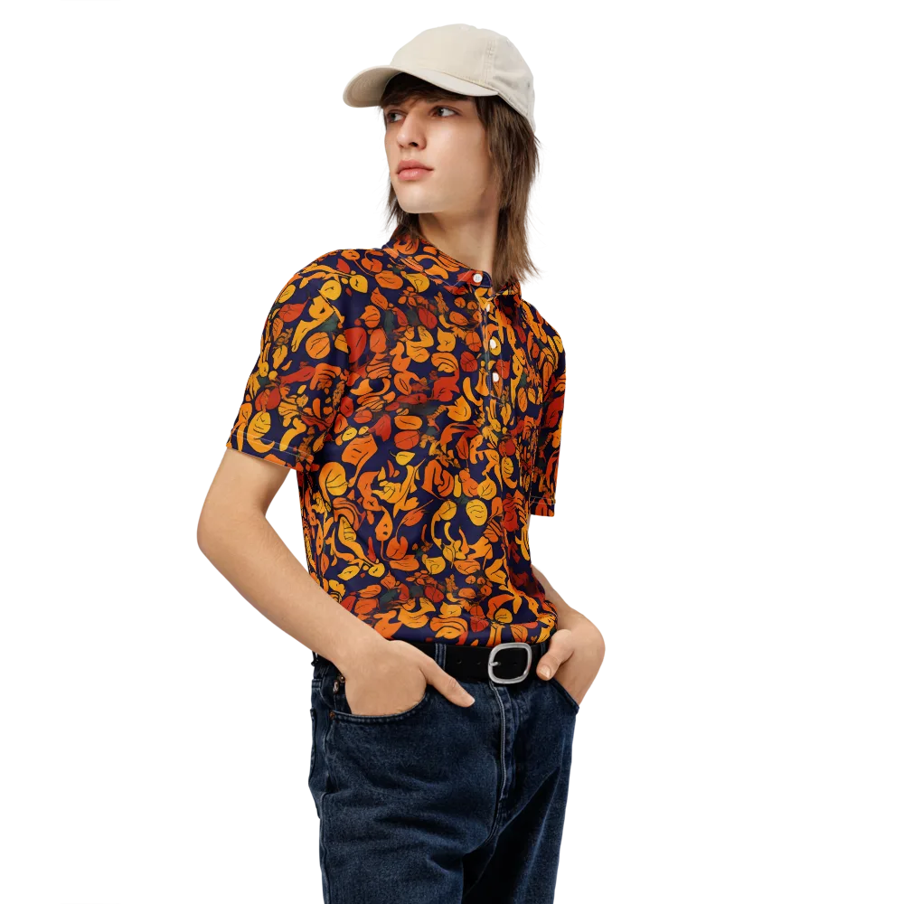 Autumn Voltage on Men's Slim Fit Polo Shirt — Right Front