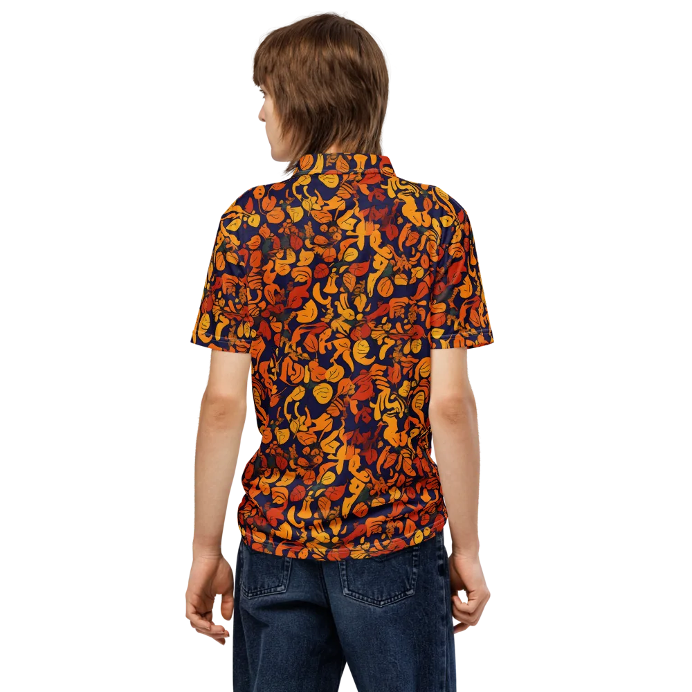 Autumn Voltage on Men's Slim Fit Polo Shirt — Back