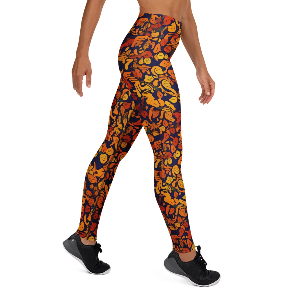 Autumn Voltage on Yoga Leggings — Right