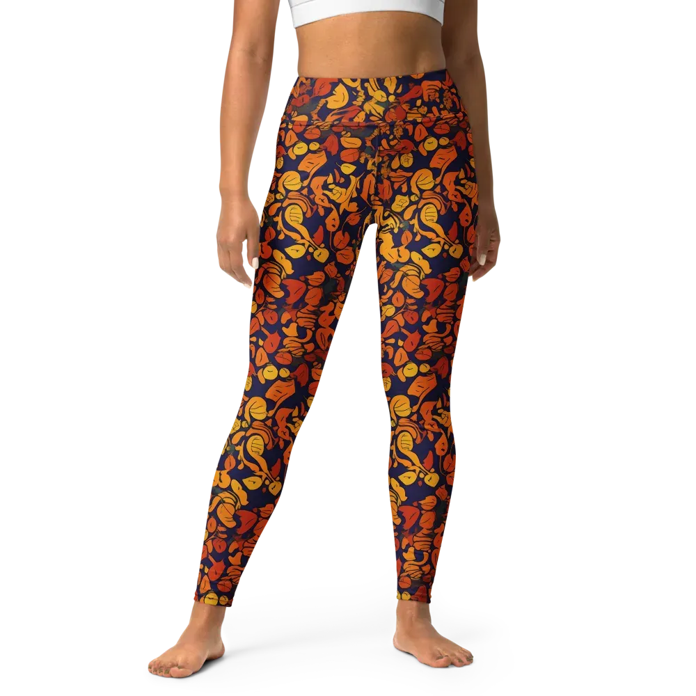 Autumn Voltage on Yoga Leggings — Front