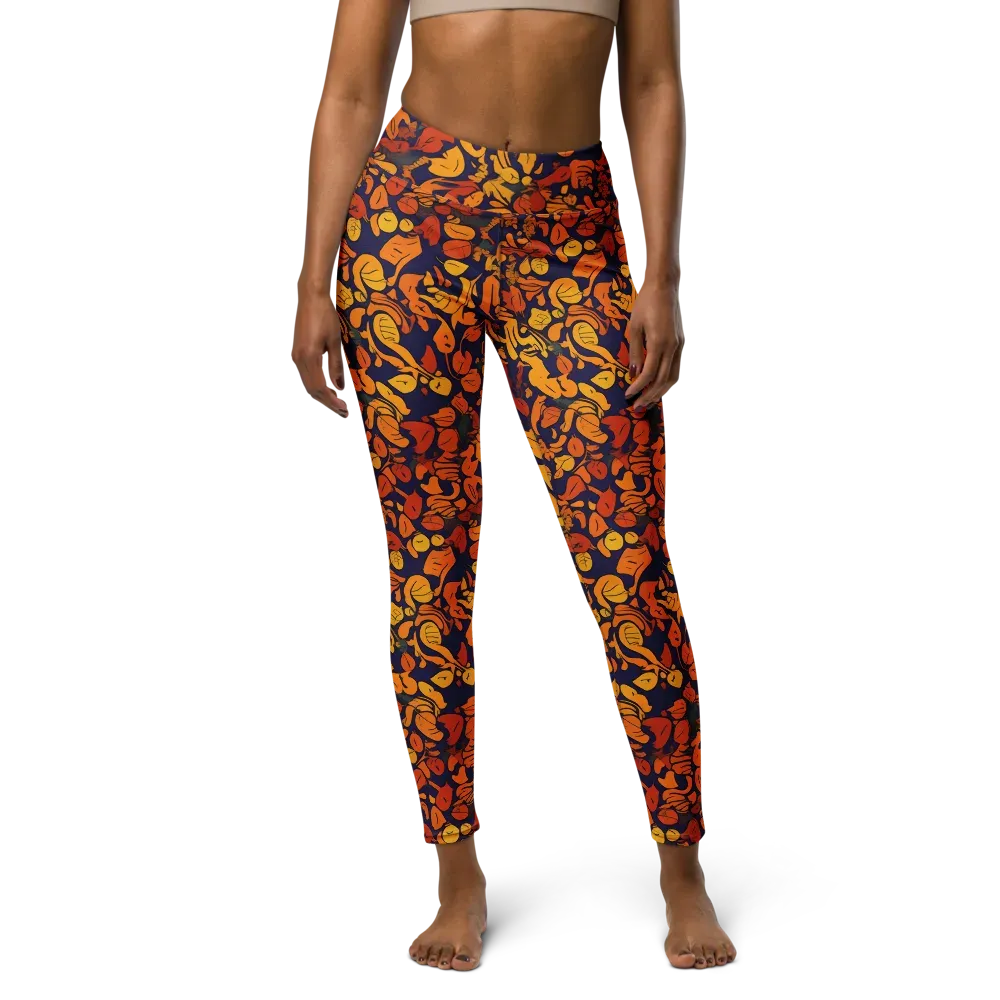 Autumn Voltage on Yoga Leggings — Front