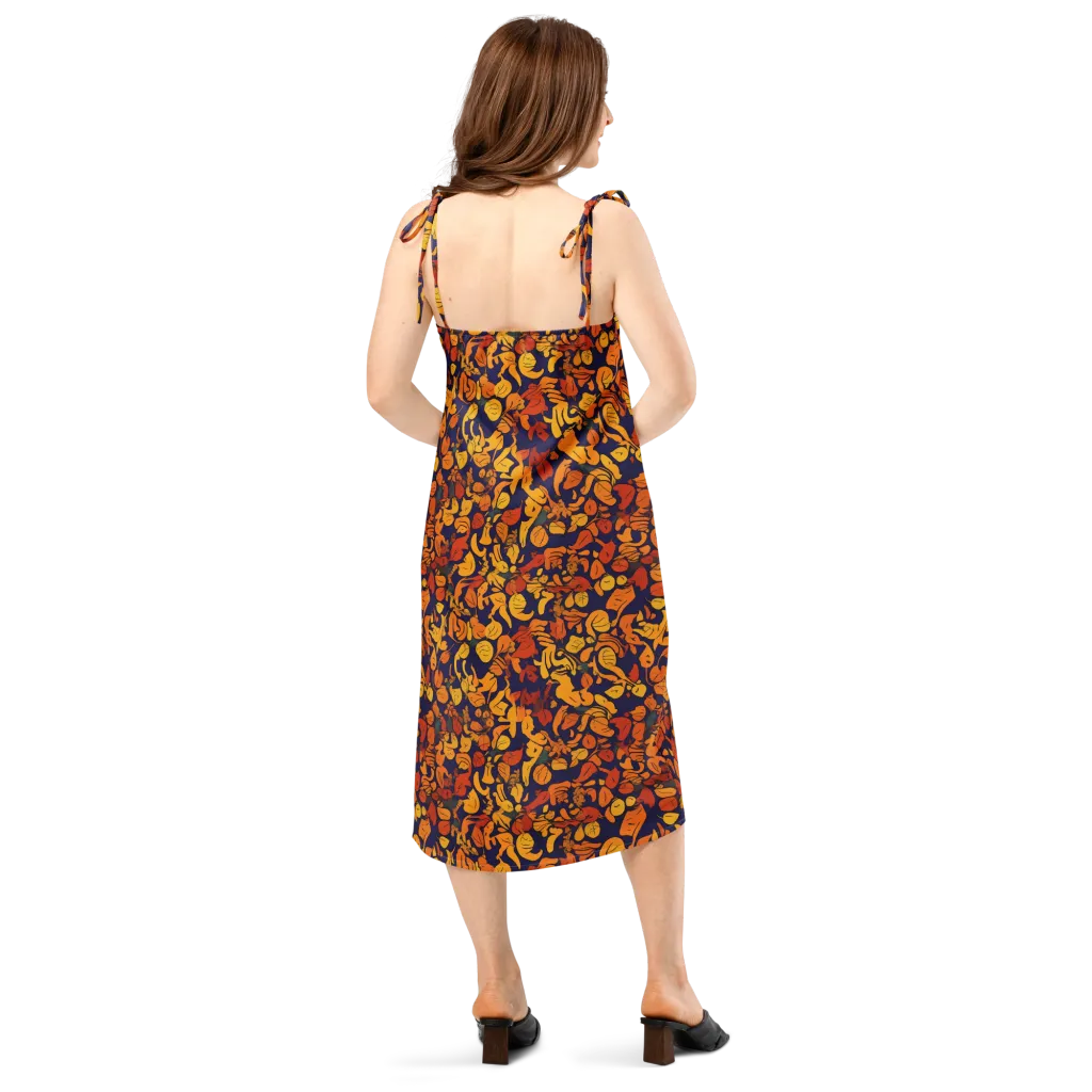 Autumn Voltage on Slip Dress — Back