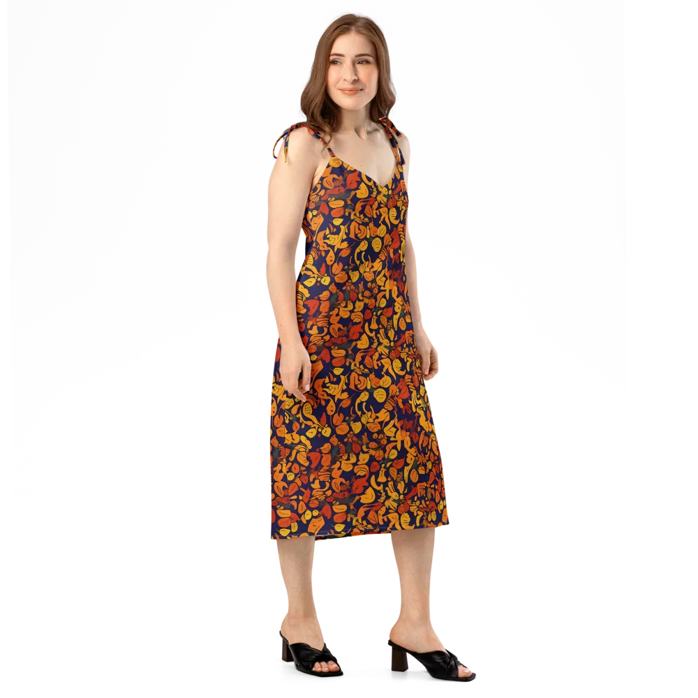 Autumn Voltage on Slip Dress — Right Front
