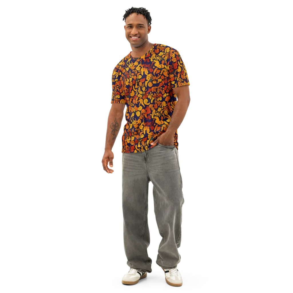 Autumn Voltage on Men's Cotton Crew Neck T-Shirt — Front