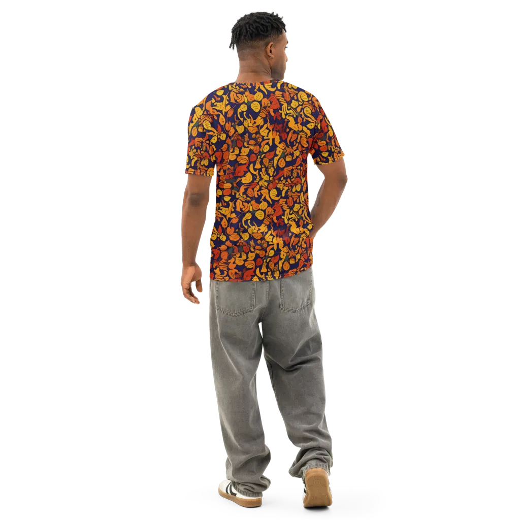 Autumn Voltage on Men's Cotton Crew Neck T-Shirt — Back