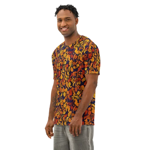 Autumn Voltage on a Men's Cotton Crew Neck T-Shirt