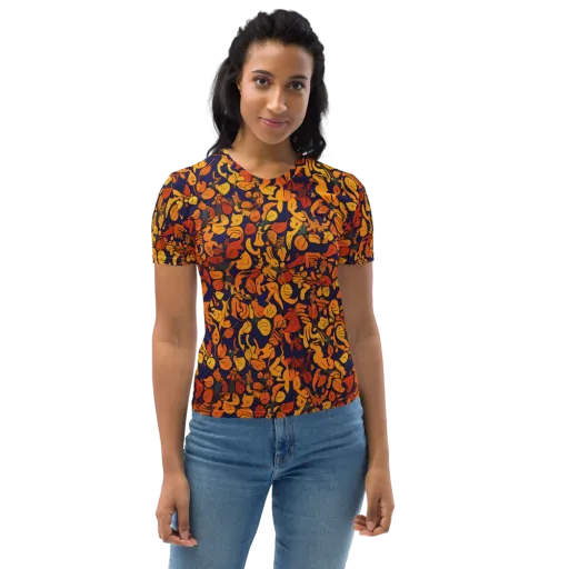Autumn Voltage on a Women's Crew Neck T-Shirt