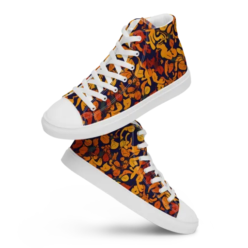 Autumn Voltage on a Women's High Top Canvas Shoes
