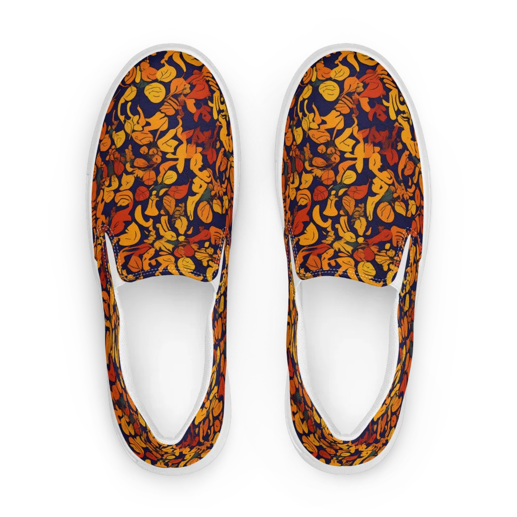 Autumn Voltage on Men's Slip-On Canvas Shoes — Front