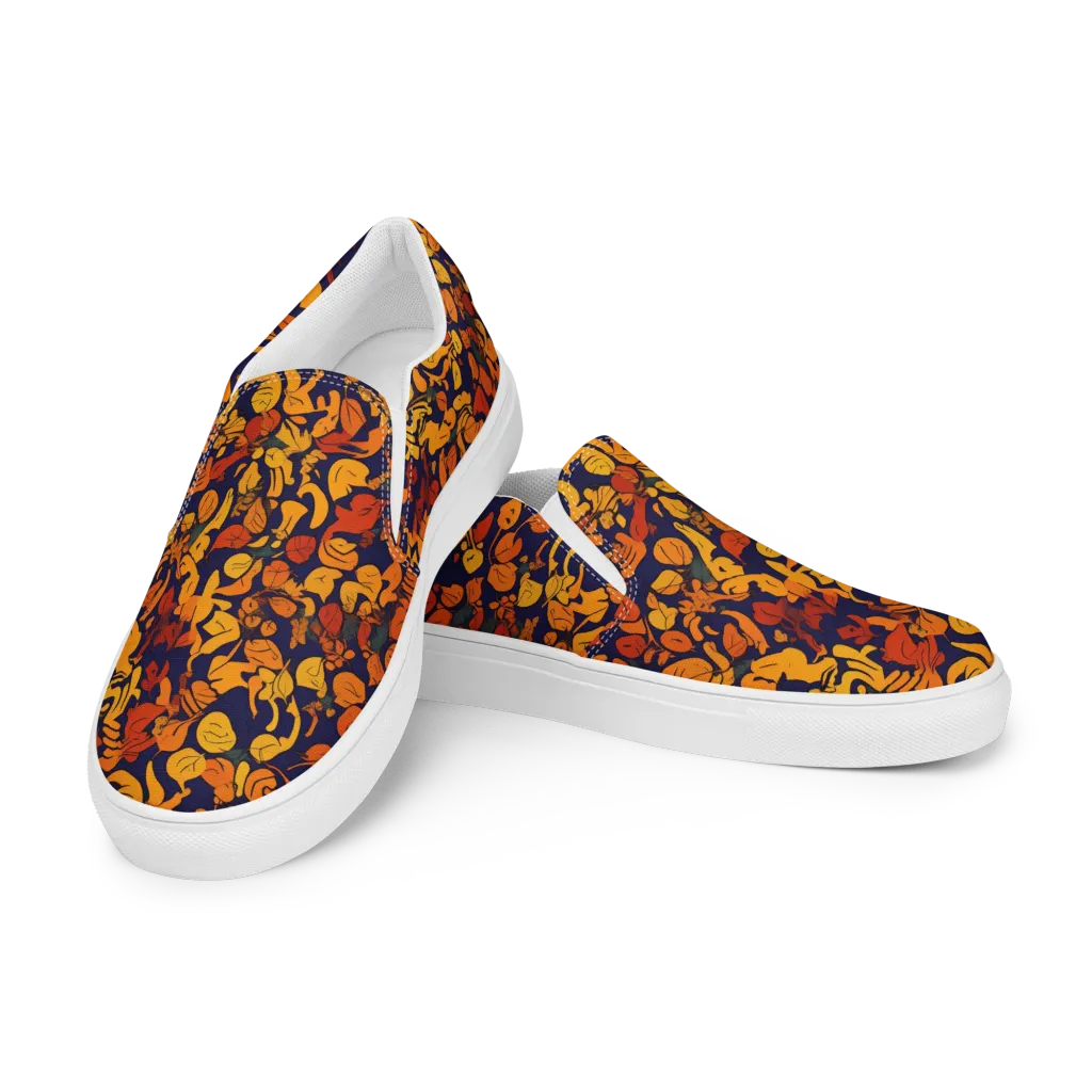 Autumn Voltage on Men's Slip-On Canvas Shoes — Left Front