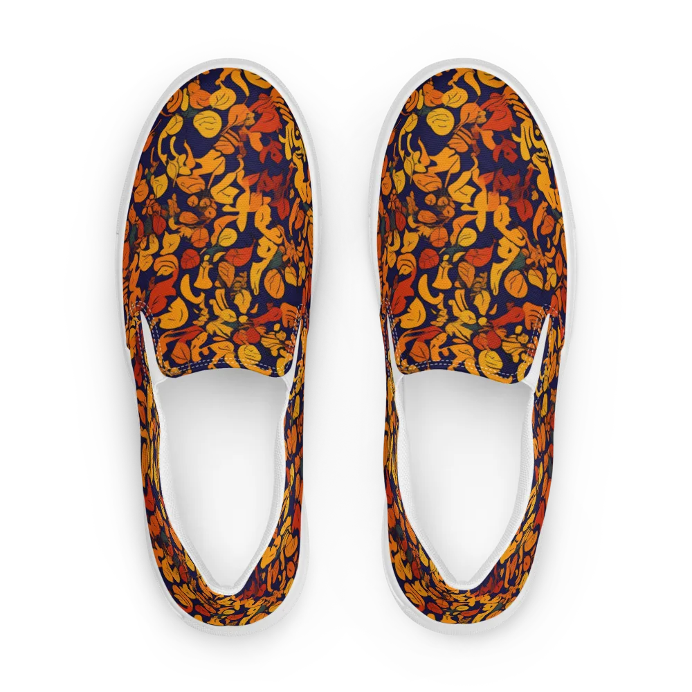 Autumn Voltage on Women's Slip-On Canvas Shoes — Front