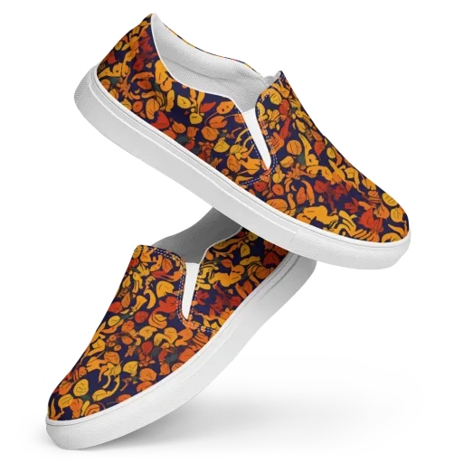 Autumn Voltage on a Women's Slip-On Canvas Shoes