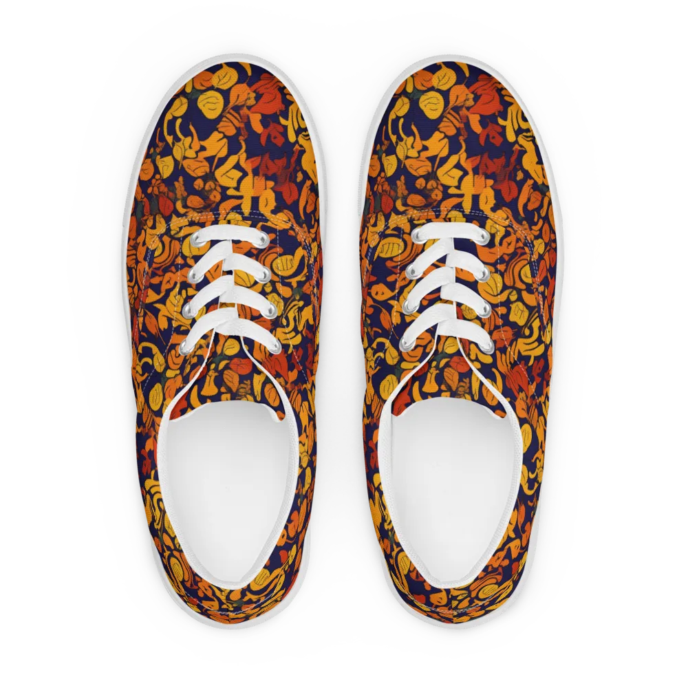 Autumn Voltage on Men's Lace-Up Canvas Shoes — Front