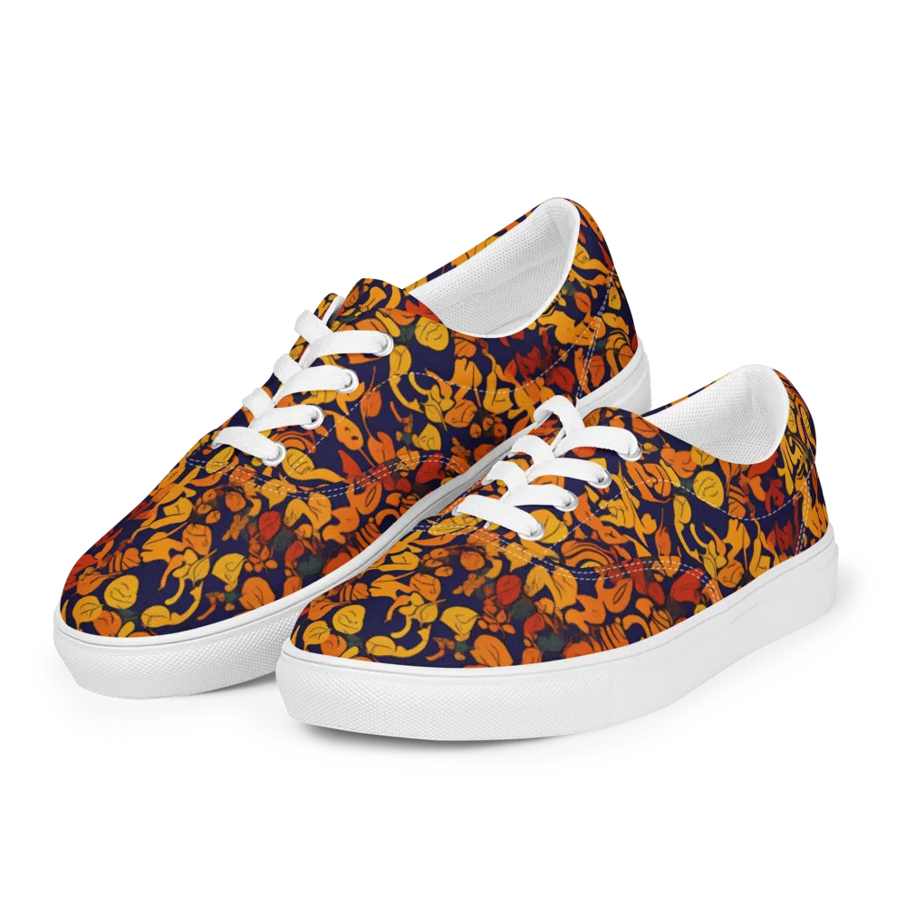 Autumn Voltage on Men's Lace-Up Canvas Shoes — Left Front