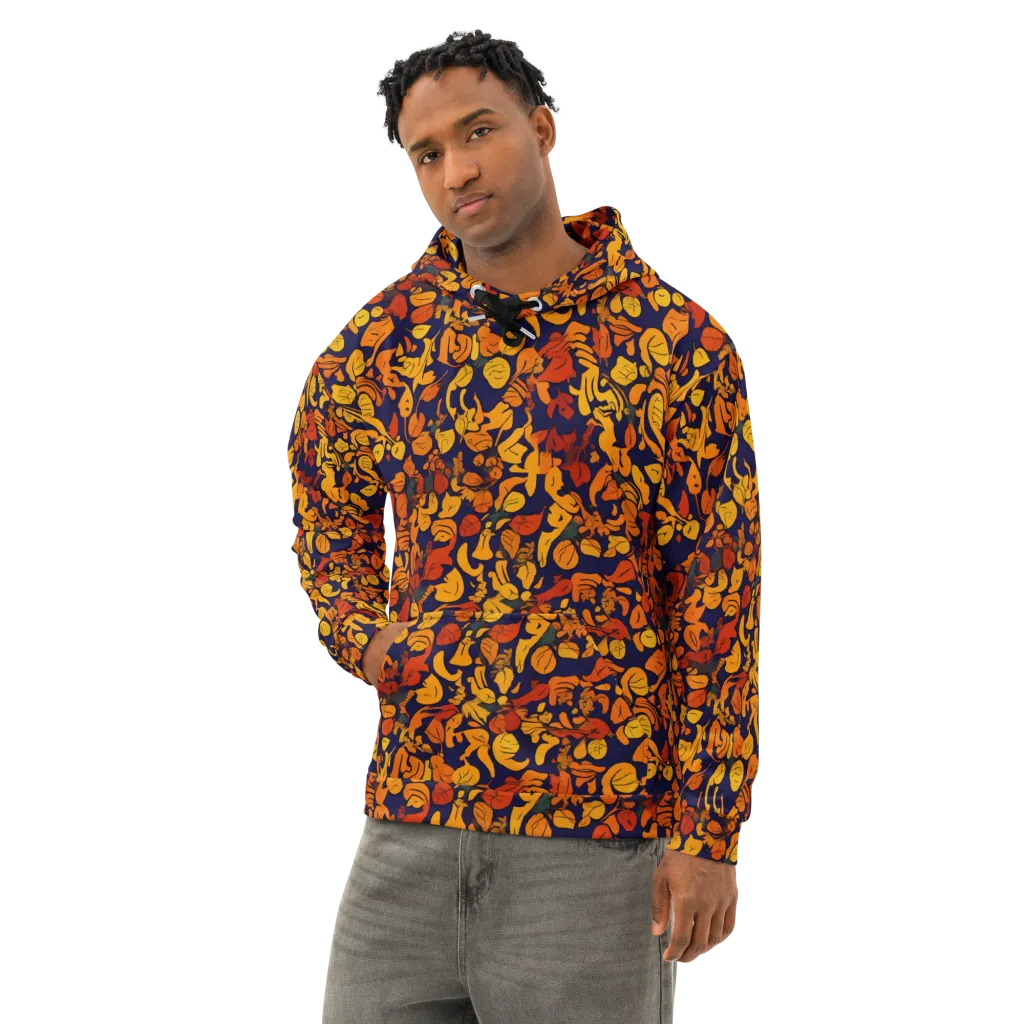 Autumn Voltage on Cotton Hoodie — Left Front