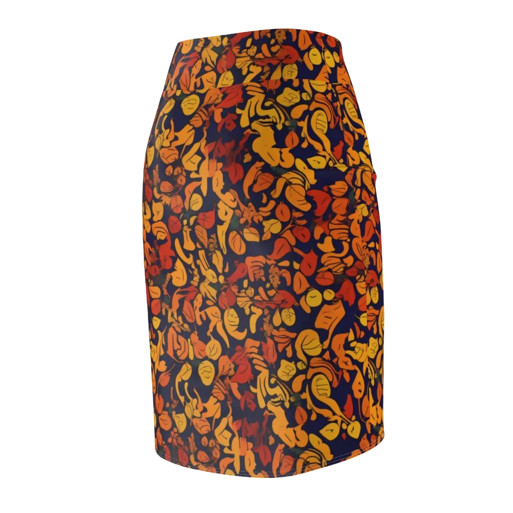 Autumn Voltage on Pencil Skirt — Back Side