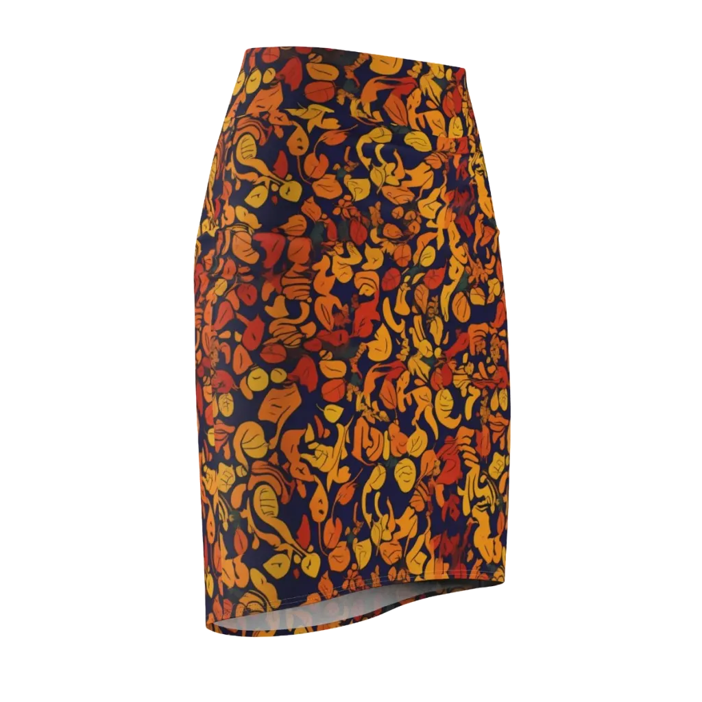 Autumn Voltage on Pencil Skirt — Front Side