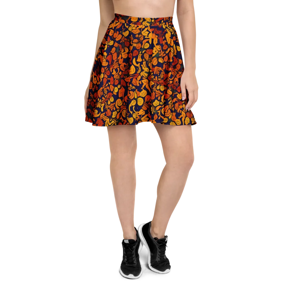 Autumn Voltage on Skater Skirt — Front