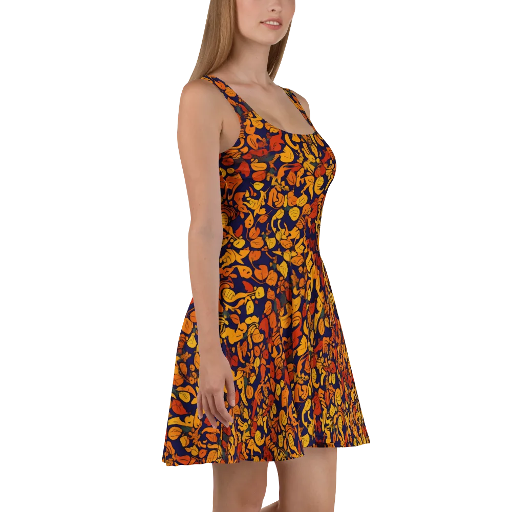 Autumn Voltage on Skater Dress — Right