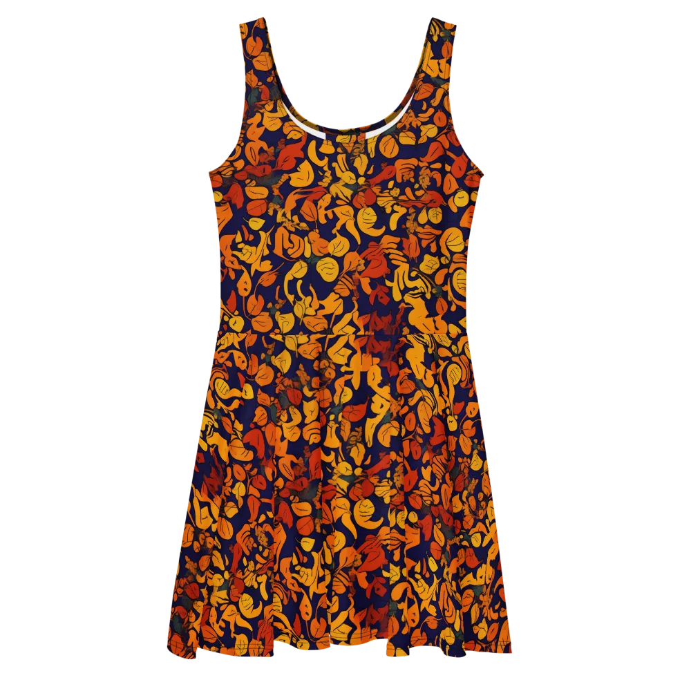 Autumn Voltage on Skater Dress — Front