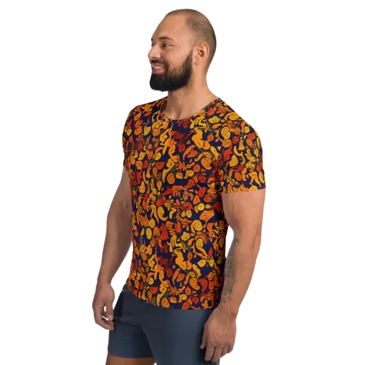 Autumn Voltage on a Men's Athletic T-Shirt