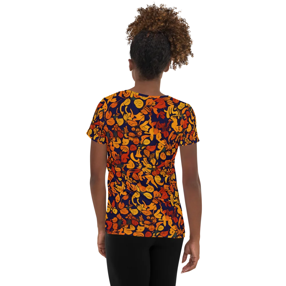 Autumn Voltage on Women's Athletic T-Shirt — Back