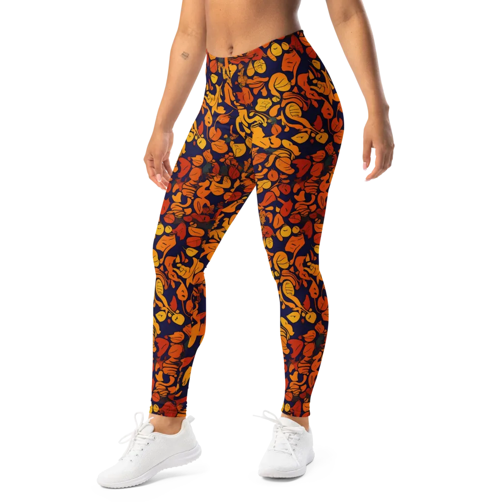 Autumn Voltage on Leggings — Left Front