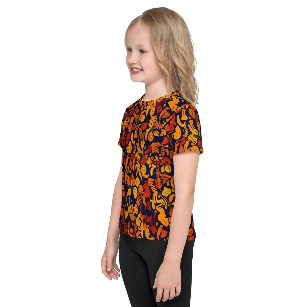 Autumn Voltage on Kids Crew Neck T-Shirt — Left