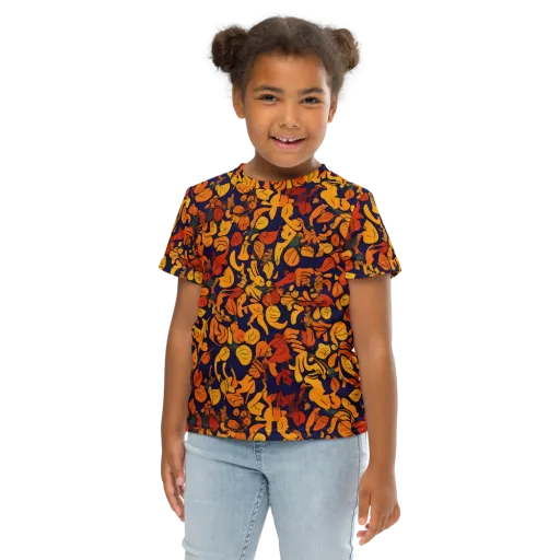 Autumn Voltage on a Kids Crew Neck T-Shirt