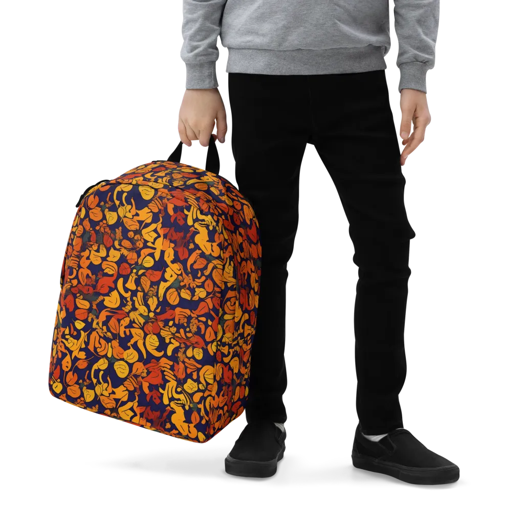Autumn Voltage on Minimalist Backpack — Zoomed-in