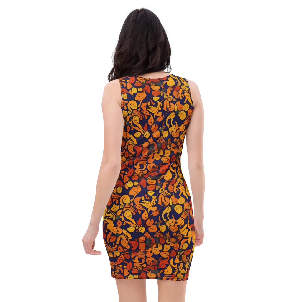 Autumn Voltage on Bodycon Dress — Back
