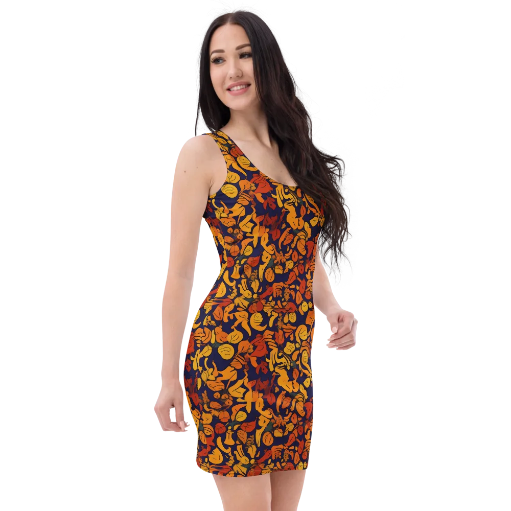 Autumn Voltage on Bodycon Dress — Right Front
