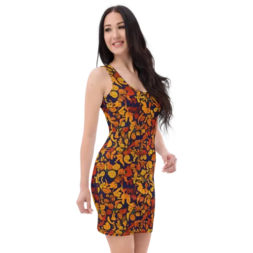 Autumn Voltage on a Bodycon Dress