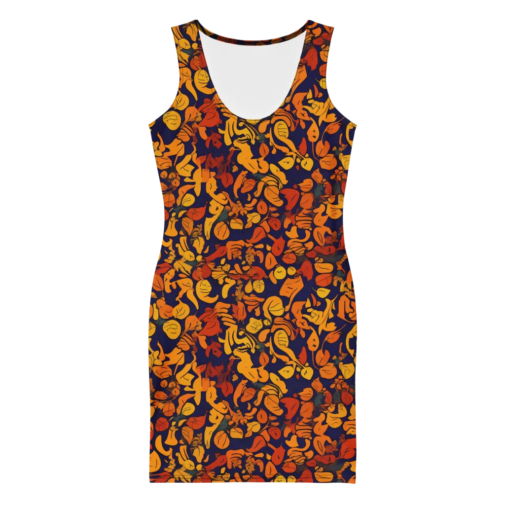Autumn Voltage on Bodycon Dress — Front