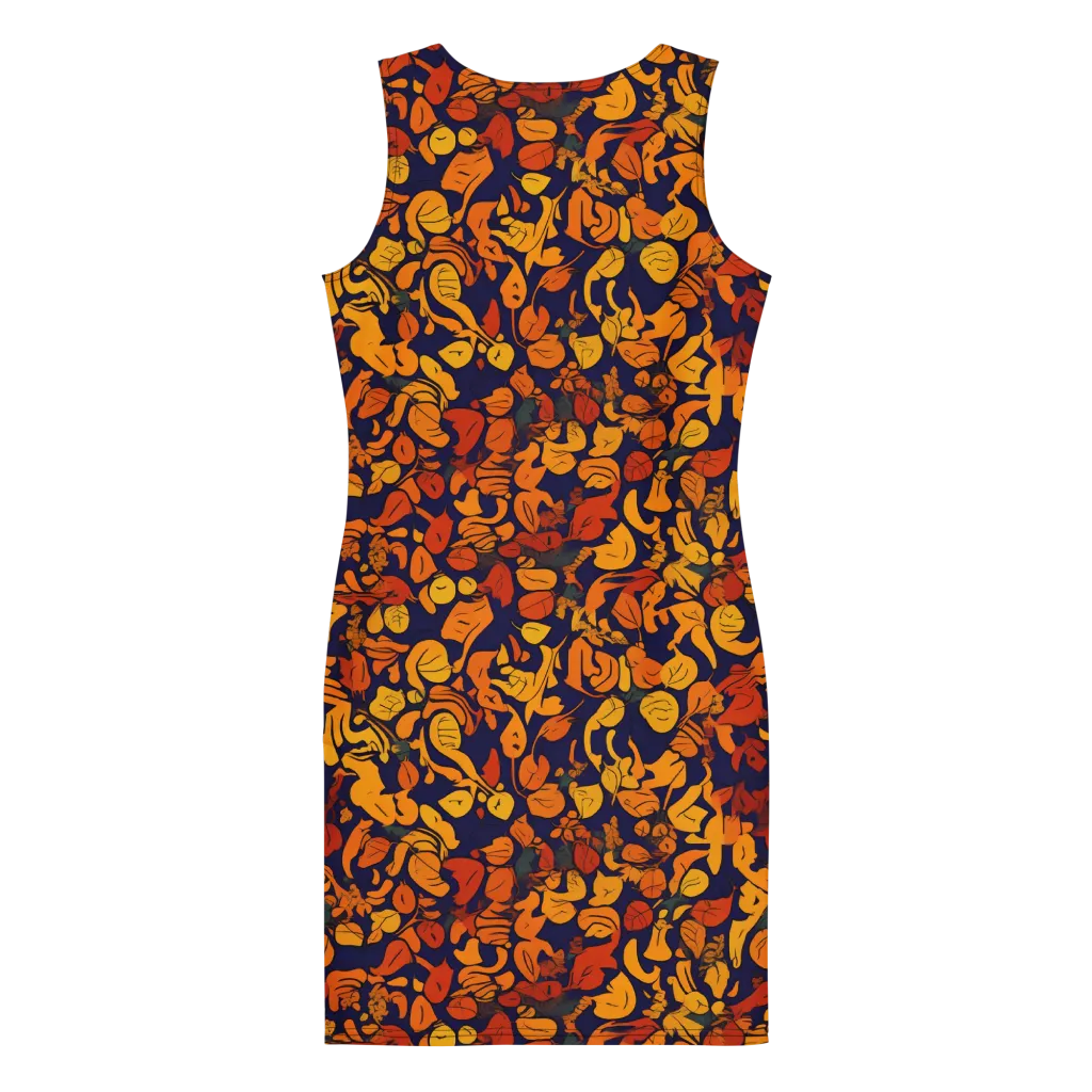 Autumn Voltage on Bodycon Dress — Back