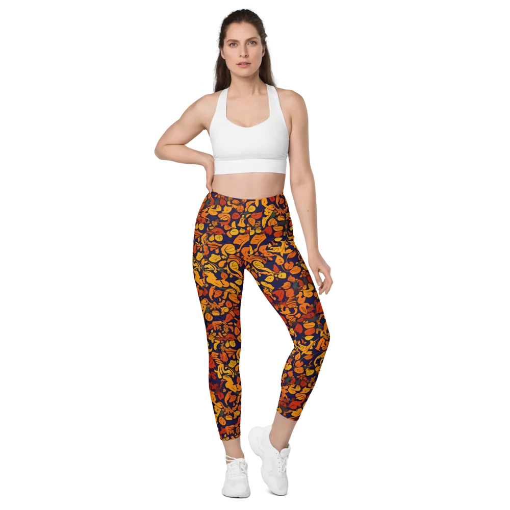 Autumn Voltage on Leggings with Pockets — Front