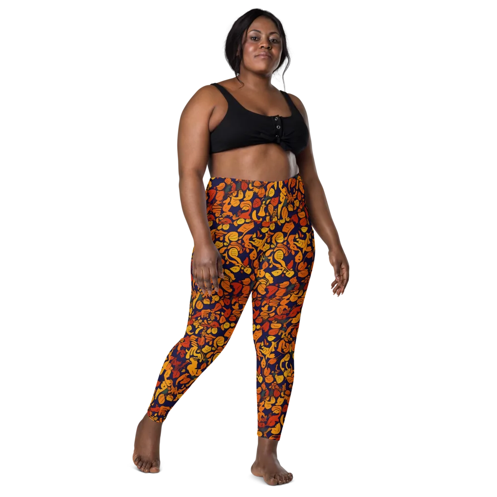 Autumn Voltage on Leggings with Pockets — Front