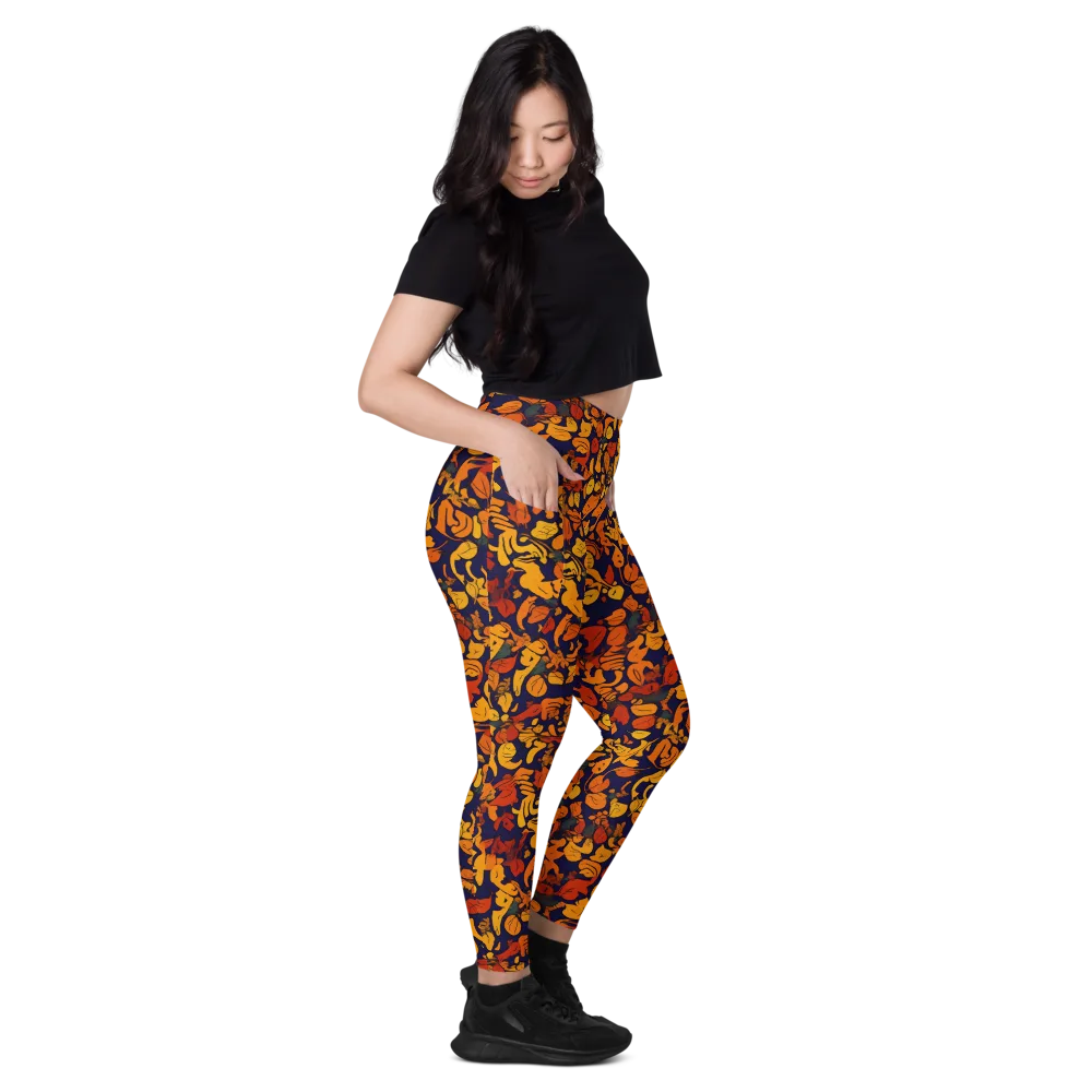 Autumn Voltage on Leggings with Pockets — Right