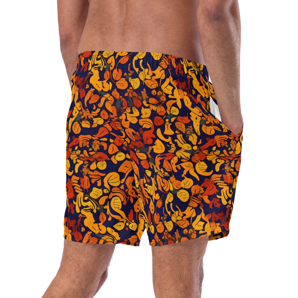 Autumn Voltage on Swim Trunks — Right Back