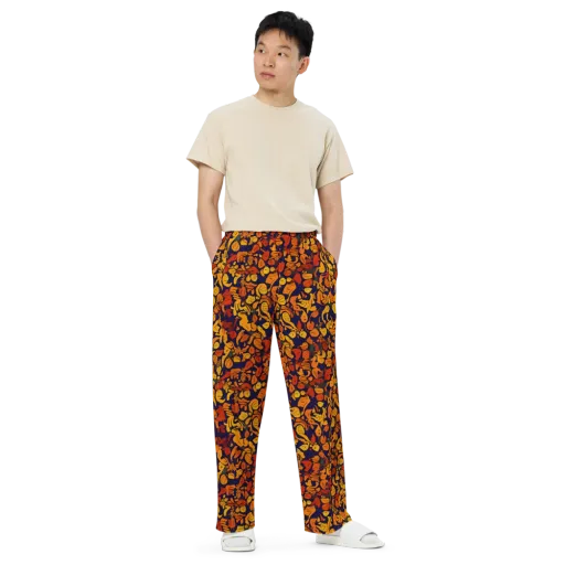 Autumn Voltage on a Wide-Leg Pants