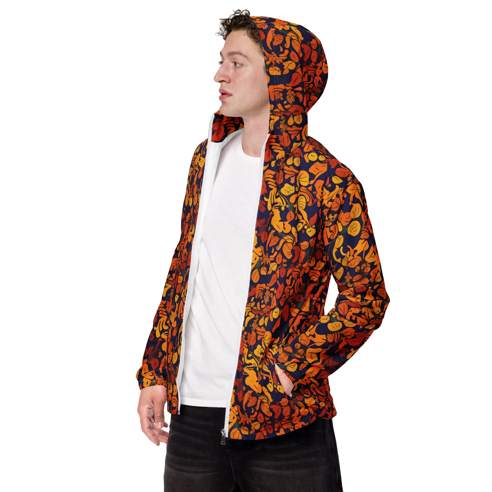 Autumn Voltage on Men's Windbreaker — Left Front