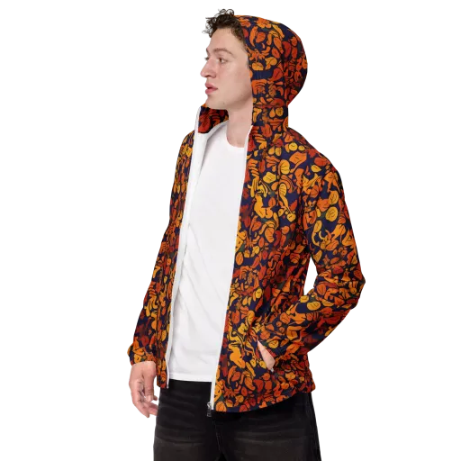 Autumn Voltage on a Men's Windbreaker