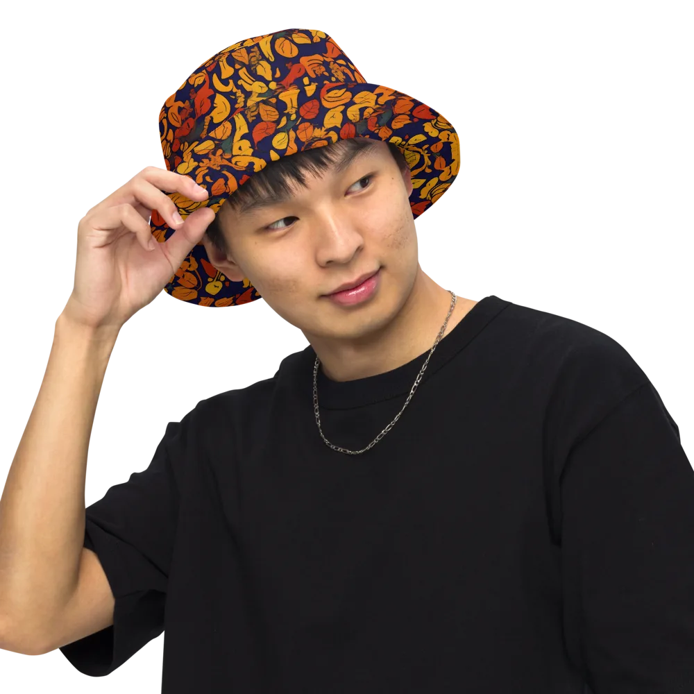Autumn Voltage on Reversible Bucket Hat — Front Inside