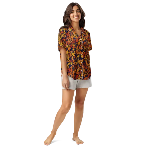 Autumn Voltage on a Women's Short Sleeve Pajama Top