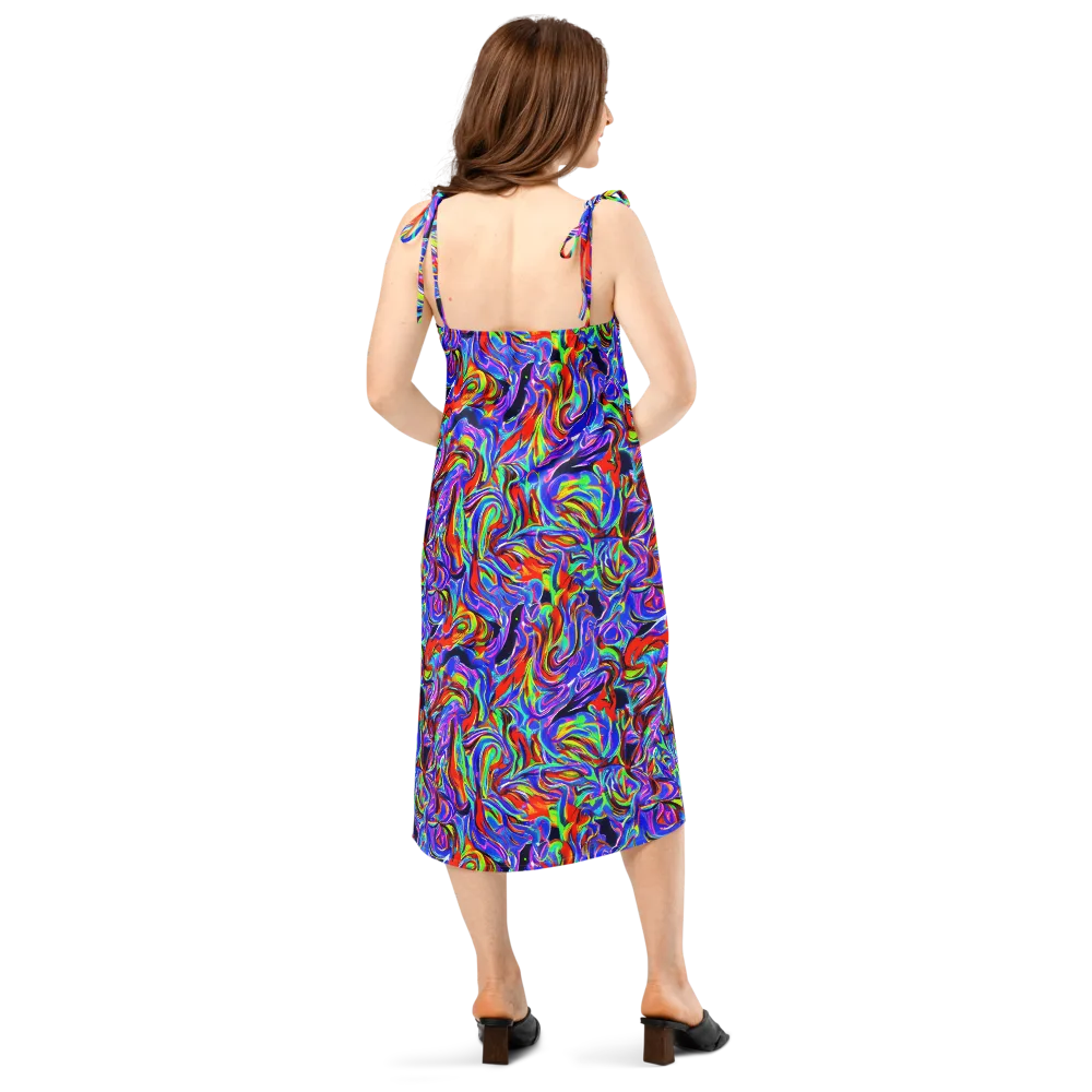 Electric Riviera on Slip Dress — Back