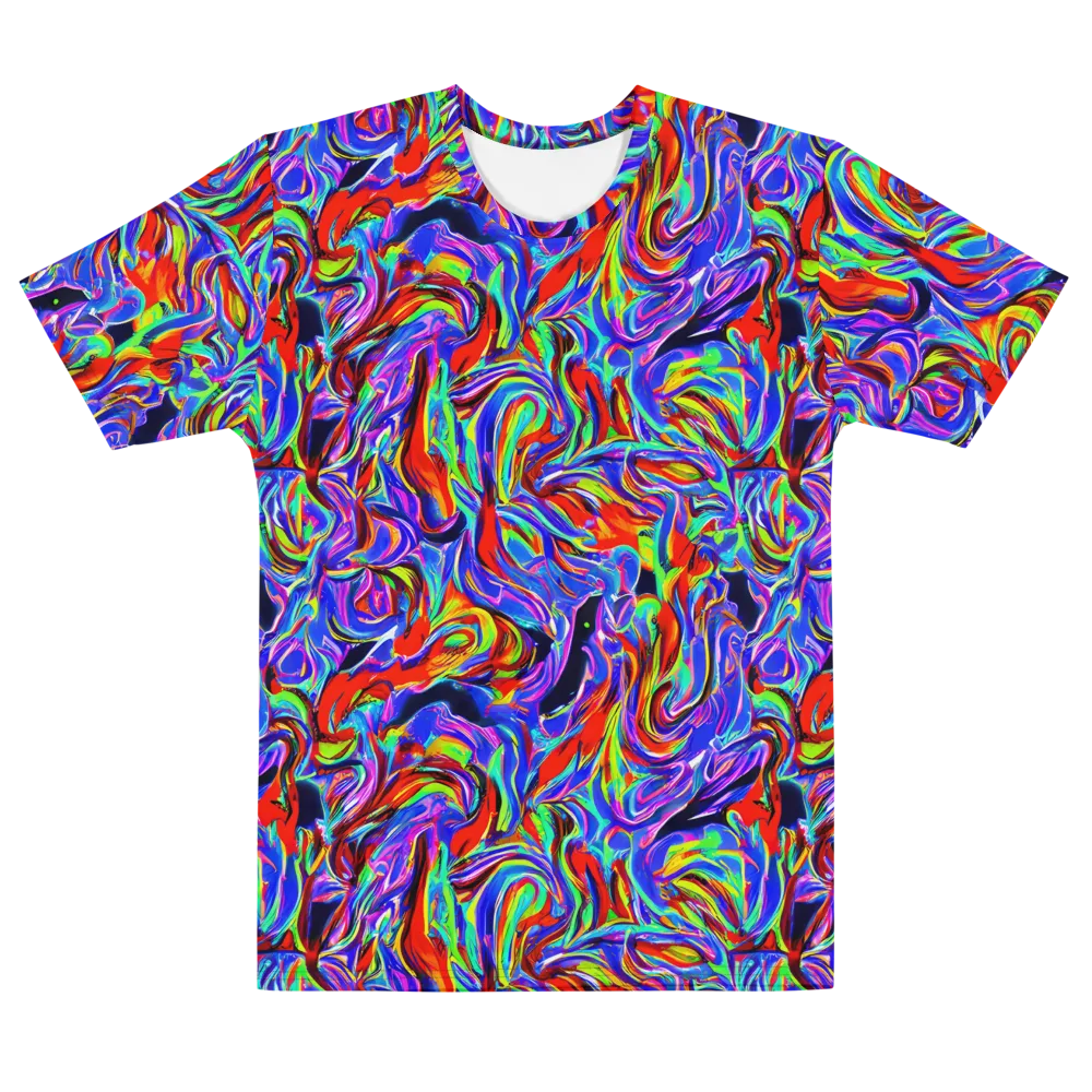 Electric Riviera on Men's Cotton Crew Neck T-Shirt — Front