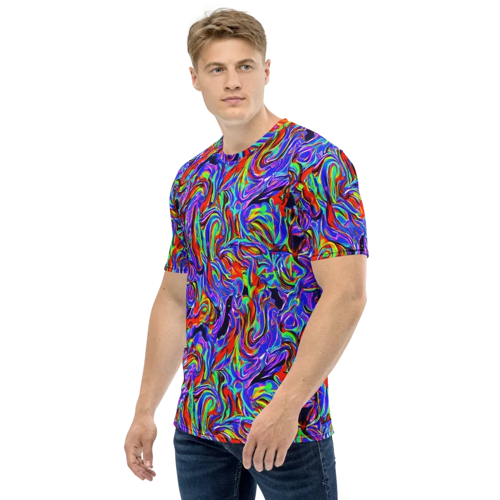 Electric Riviera on Men's Crew Neck T-Shirt — Left