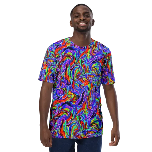 Electric Riviera on a Men's Crew Neck T-Shirt