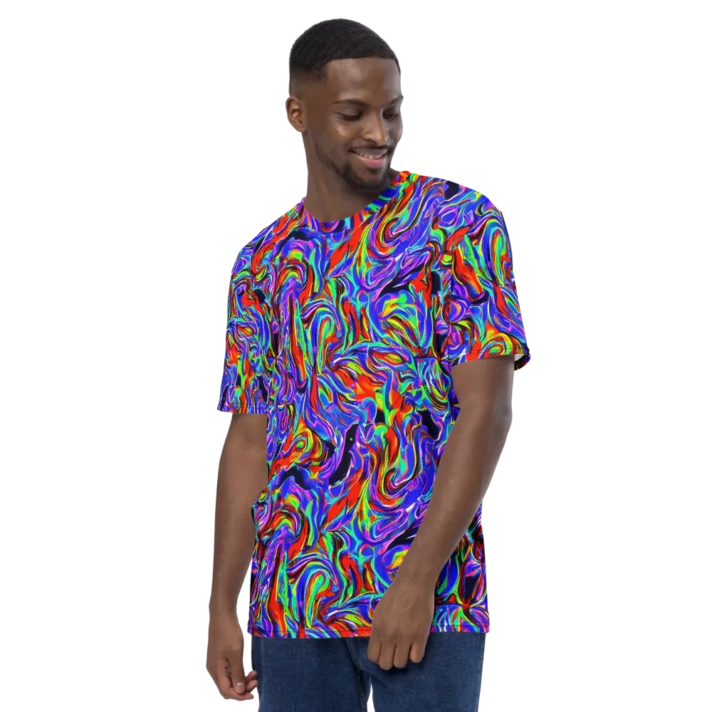 Electric Riviera on Men's Crew Neck T-Shirt — Left